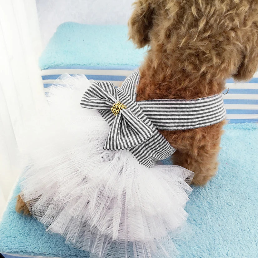 Puppy Summer Clothes Dog Dress Small Dog Clothes Tutu Skirt Princess Wedding Evening Dress Cat Outfit Girl Dog Clothes