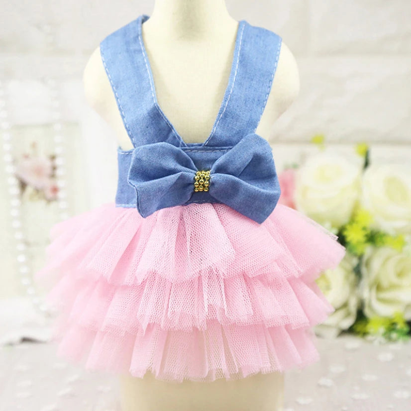 Puppy Summer Clothes Dog Dress Small Dog Clothes Tutu Skirt Princess Wedding Evening Dress Cat Outfit Girl Dog Clothes